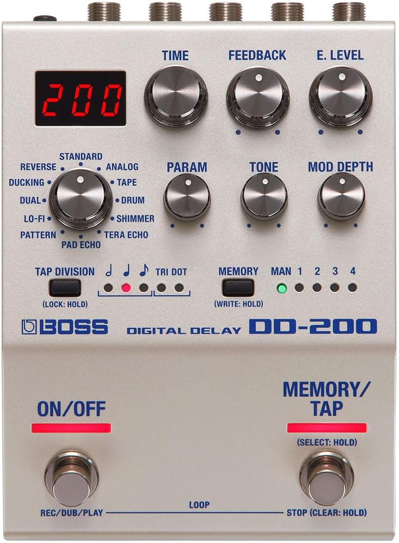 BOSS DE-200 デジタルディレイ動作品 BOSS] DD-200 Digital Delay｜レビュー：12モード＋実用UIで「現場で